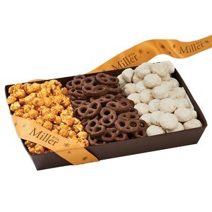Wall Street Treat Tray w/ Popcorn, Pretzels, and Cookies