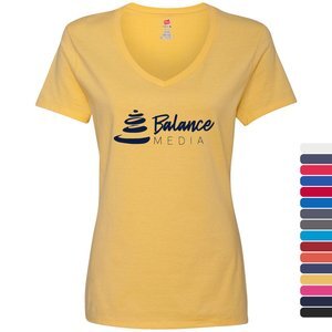 Hanes Nano-T® Ringspun Cotton Ladies' V Neck Tee