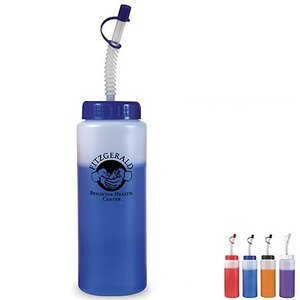 Mood Color Changing Sport Bottle with Straw, 32 oz., BPA Free