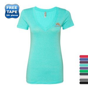 Next Level® Tri-Blend Ladies' Deep V Neck Tee
