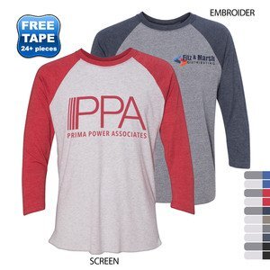 Next Level® Tri-Blend Unisex Baseball 3/4-Sleeve Tee