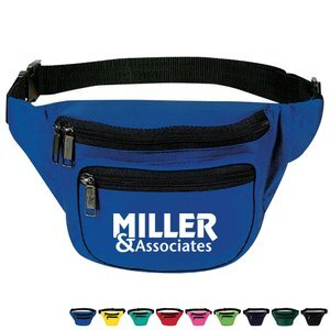 Three-Zipper 600D Polyester Fanny Pack
