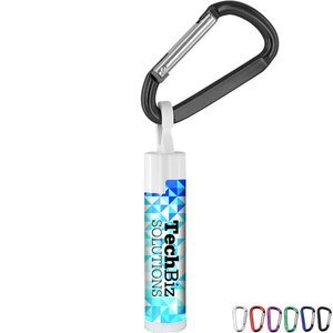 Basic Values™ Lip Balm  in White Tube w/ Hook Cap & Carabiner
