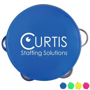 Colorful Plastic Tambourine, 5-1/2"