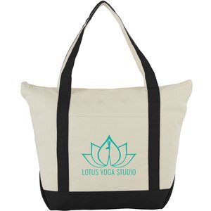 Classic Zippered Cotton Tote