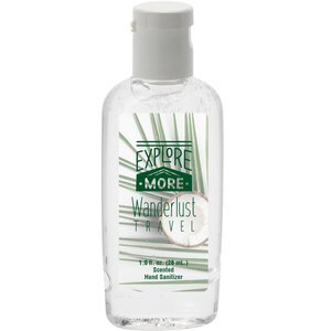 Antibacterial Clear Gel Sanitizer USA in Oval Bottle, 1oz.