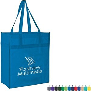 Deluxe Heavy Duty Non-Woven Market Tote with Poly Board Insert