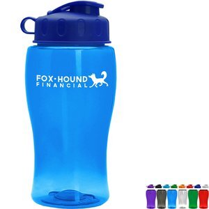 Mini Transparent Sports Bottle, 18oz. - Flip Top Lid