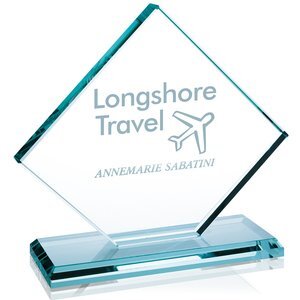 Diamond Jade Glass Award, 6-3/4"