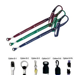 Quick Ship Cotton Lanyard, 3/8" Wide