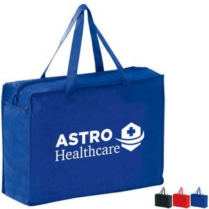 Essential Non-Woven Briefcase Tote with Zipper Closure