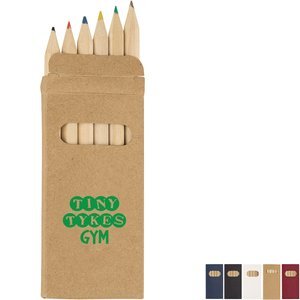 Mini Colored Pencil Set, 6 Pieces
