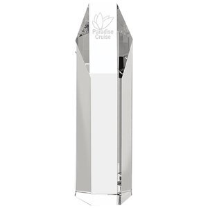 Hexagonal Crystal Tower Award, Large, 10"