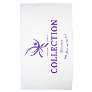 Express White Medium Weight  Beach Towel, 14 lbs.