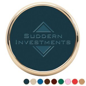 Round Leather & Zinc Coaster