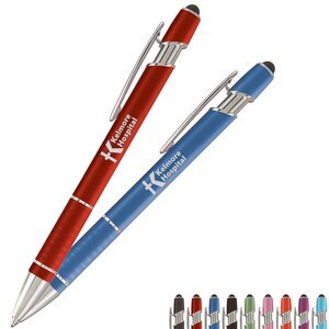 Ellipse Matte Finish Ballpoint Stylus Pen w/ Textured Grip