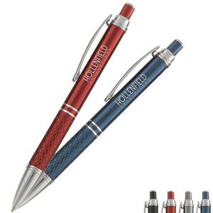 Phoenix Click Action Textured Grip Ballpoint Pen w/ Chrome Accents