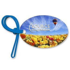 Oval Poly Laminate Luggage Tag