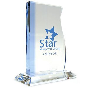 Wave Crystal Award, 8-1/2"