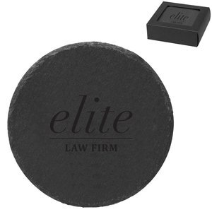 Round Slate Coaster Set of 4