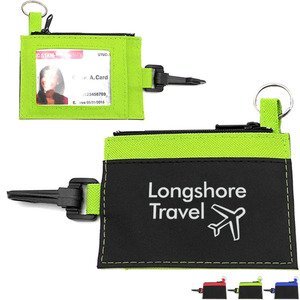 Clip-On ID Holder Zip Purse