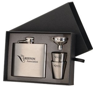 Kenzie Flask, Shot Glass, & Funnel Gift Set