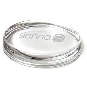 Oval Crystal Paperweight