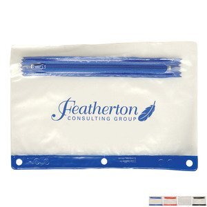 Vinyl School Pouch w/ Colored Trim