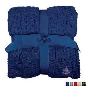 Cable Knit Lambswool Blanket, 50" x 60"