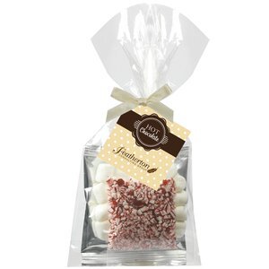 Hot Chocolate w/ Marshmallows & Peppermint Mug Stuffer, Full Color Imprint