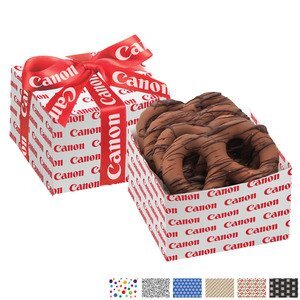 Chocolate Covered Pretzel Gift Box, Chocolate Drizzle