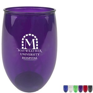 Chalice Stemless Plastic Wine Cup, 16oz.
