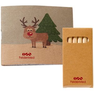 Holiday Theme Reindeer Adult Coloring Book & 6-Color Pencil Set To Go