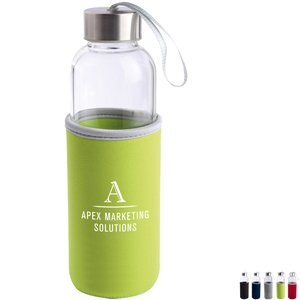 Caspian Glass Bottle w/ Neoprene Sleeve, 16oz.