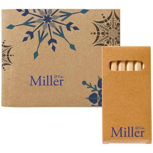 Holiday Theme Snowflakes Adult Coloring Book & 6-Color Pencil Set To Go