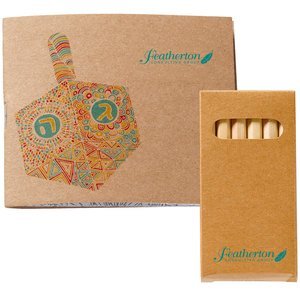 Holiday Theme Dreidel Adult Coloring Book & 6-Color Pencil Set To Go