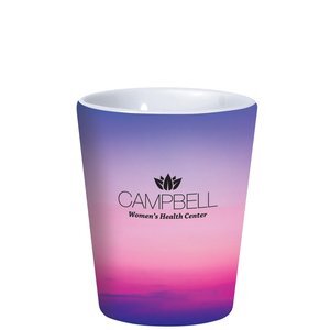 Matte White Ceramic Shot Glass, 2oz.