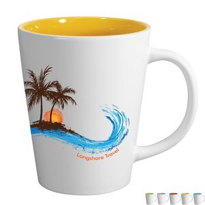 Two-Tone Matte Latte Ceramic Mug, 12oz.