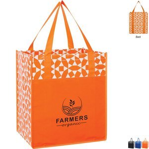 Geometric Non-Woven Shopping Tote Bag