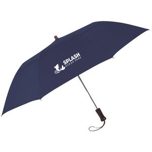 Telescopic Folding Wood Handled Umbrella, 44" Arc