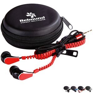 Zipper Ear Buds in Case