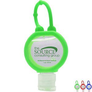 Round Travel Antibacterial Hand Sanitizer, 1oz.