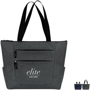 Premium Heathered Zippered Tote