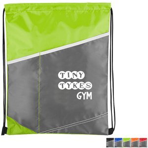 Contrast Polyester Cinch Bag