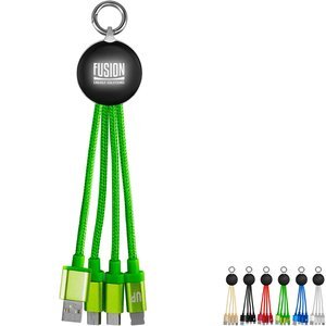 Circular Light Up Logo Cable w/ Type C USB
