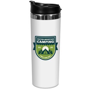 Transit White Stainless Steel Tumbler, 14oz.