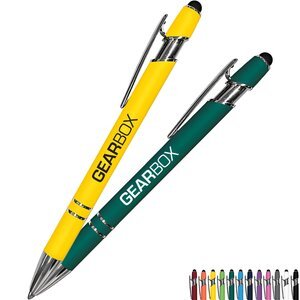 iWriter Exec Soft Touch Rubberized Metal Ballpoint Pen & Stylus