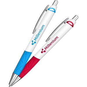 Galaxy Retractable Ballpoint Pen w/Rubber Grip