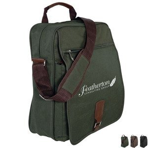 Upright Polyester Laptop Messenger Bag