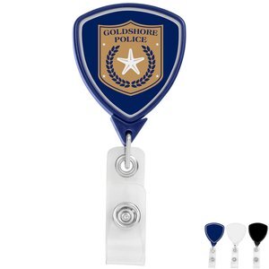 Shield Retractable Badge Reel, Bull Dog Clip
